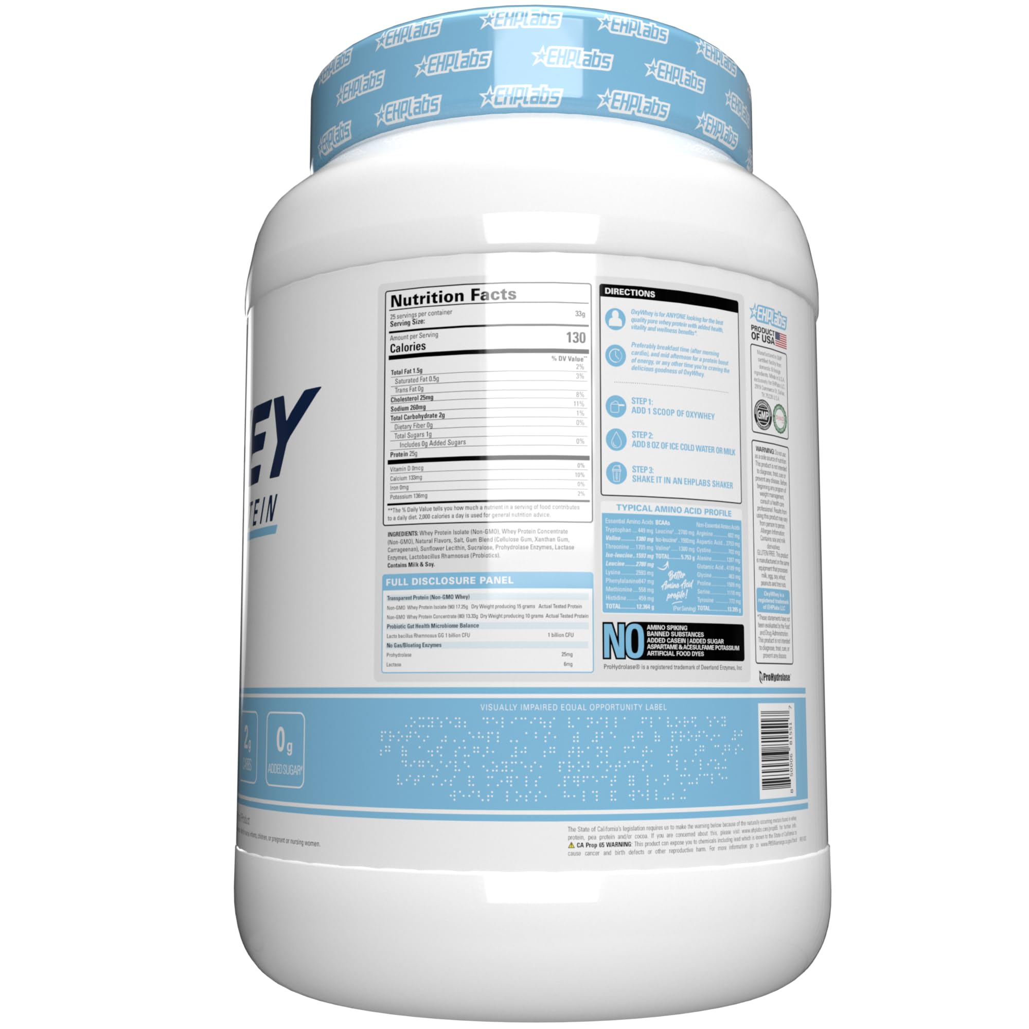Fabricación en EE.UU. con BPM y control de calidad en OxyWhey.
