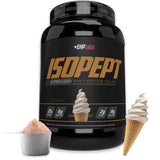 EHPlabs IsoPept proteina de suero hidrolizada en envase, sabor vainilla para post-entrenamiento.