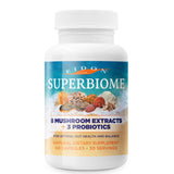 Eidon SuperBiome en botella con cápsulas para apoyar el equilibrio digestivo