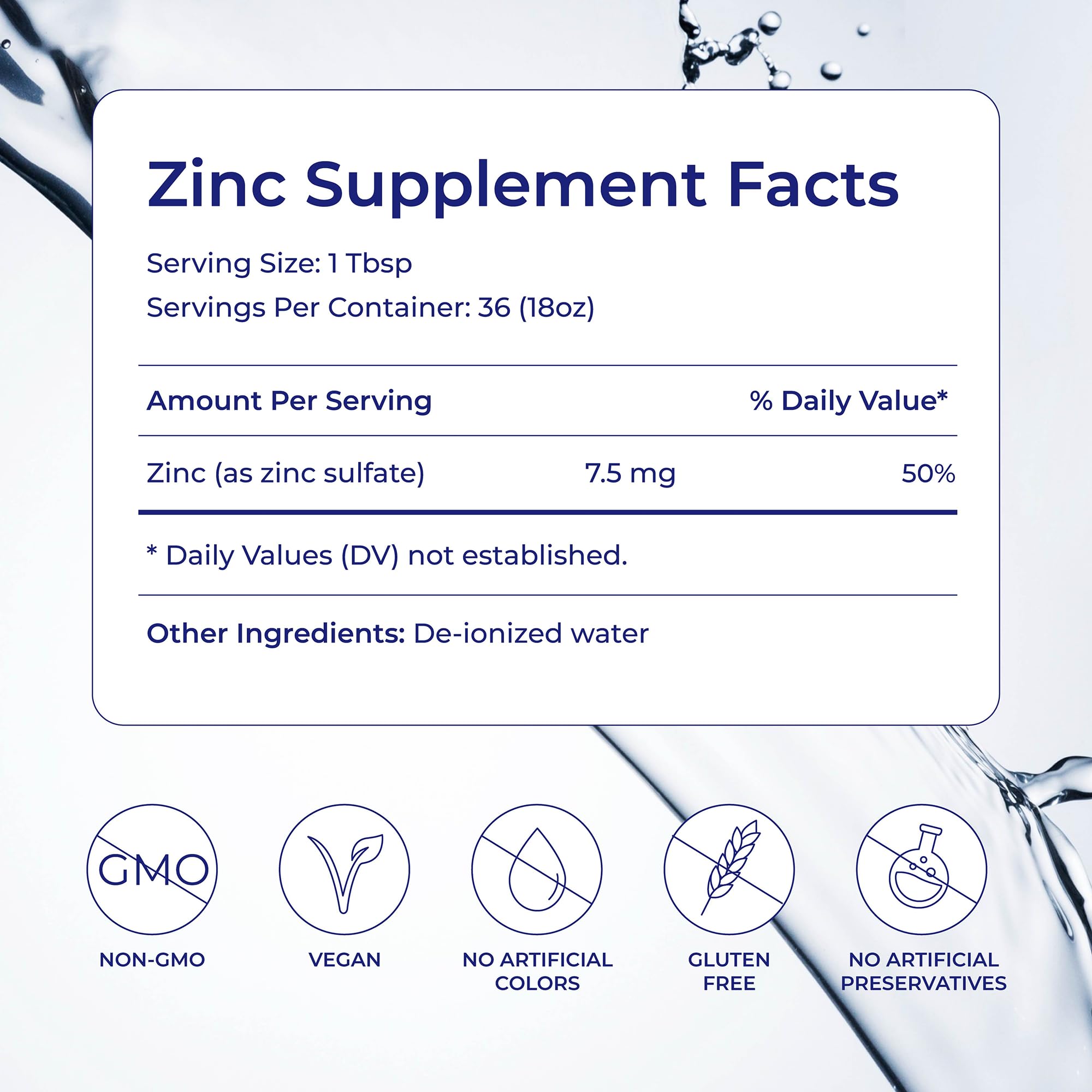 Gotas de zinc líquido Eidon con dosificador para dosis diaria.