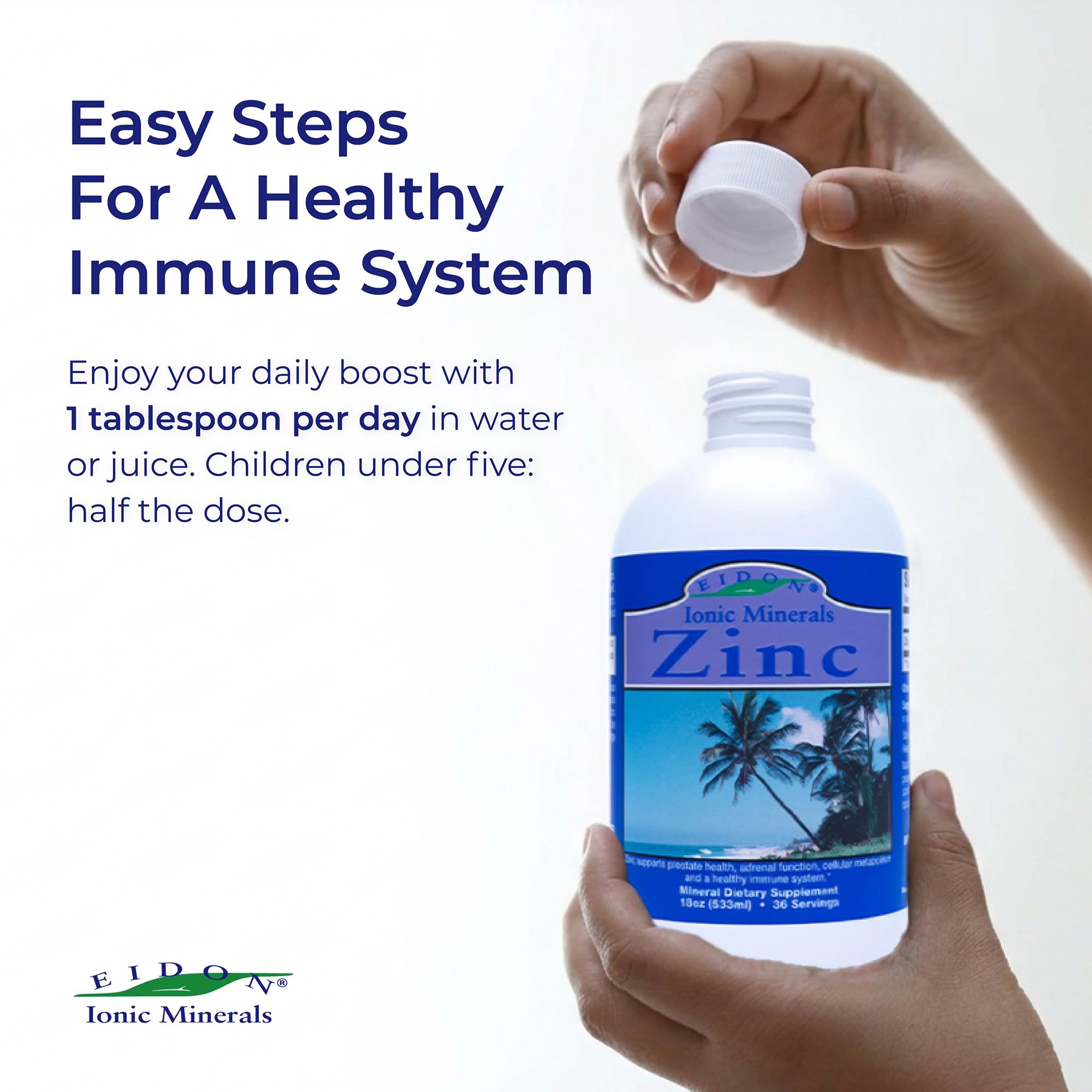 Zinc líquido Eidon para apoyar el sistema inmunitario.