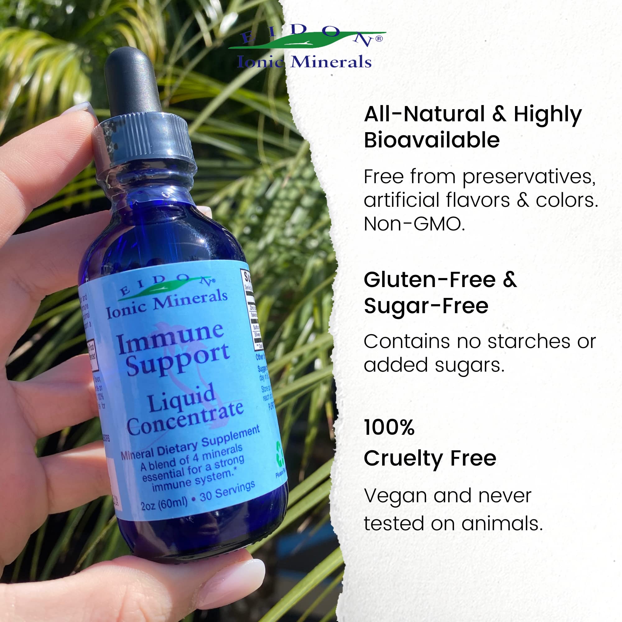Producto fabricado en Estados Unidos, promoviendo calidad y pureza de minerales.