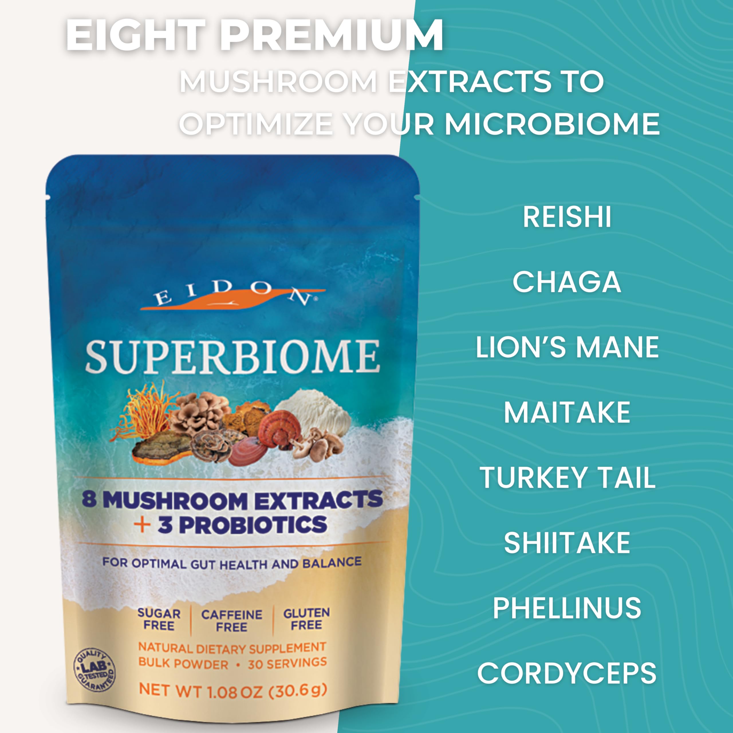 Eidon SuperBiome: sello de control de calidad para tranquilidad en cada compra.