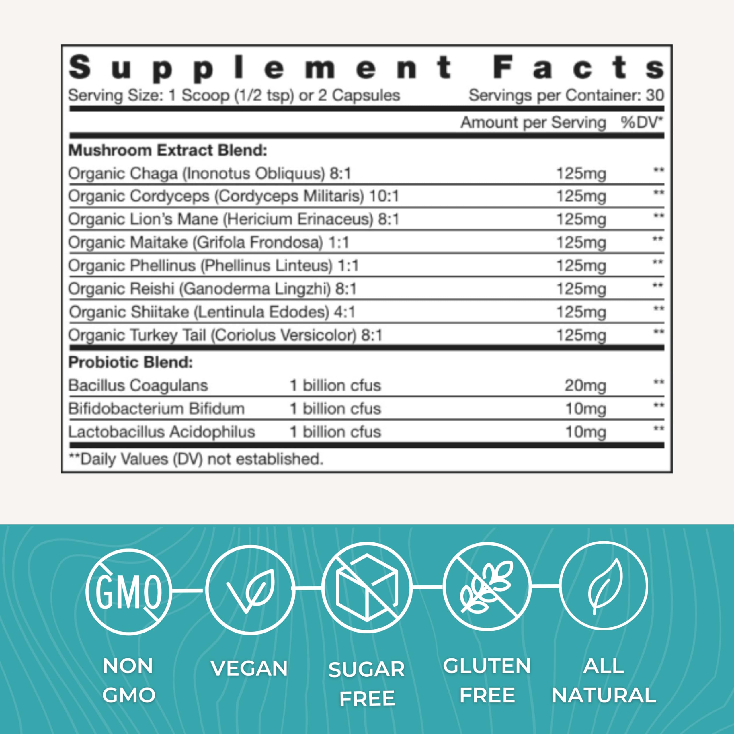 Eidon SuperBiome: extractos de hongos orgánicos con alta bioactividad.