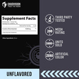 Ekkovision Creatine Monohydrate, ideal para entrenamientos intensos y rendimiento.