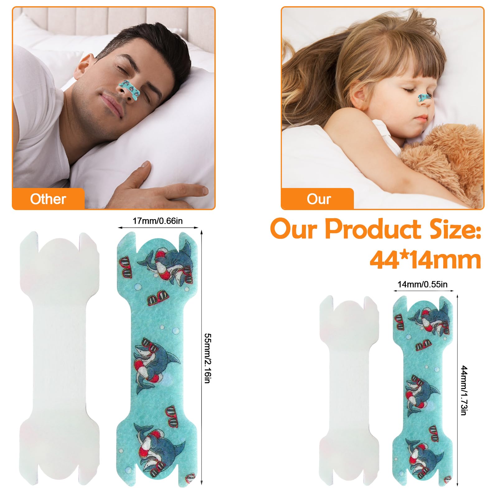 La tira nasal de ElasignShopo para niño facilita una aplicación rápida para respirar mejor.