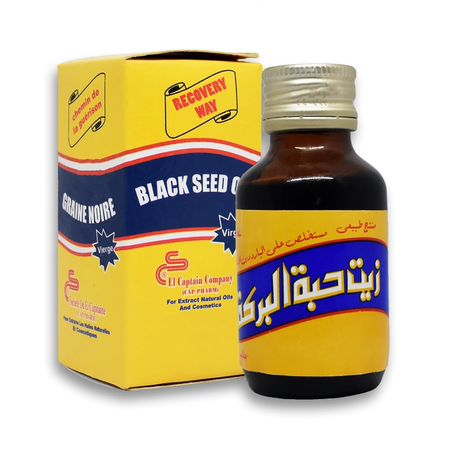 Elcaptain Aceite Semilla Negra botella: cuidado diario de la piel y cabello