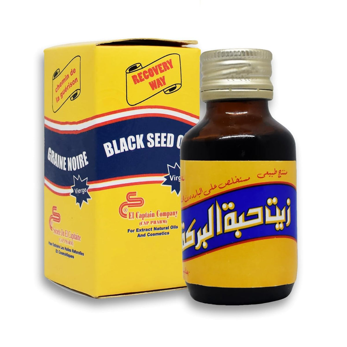 Elcaptain Aceite Semilla Negra botella: cuidado diario de la piel y cabello