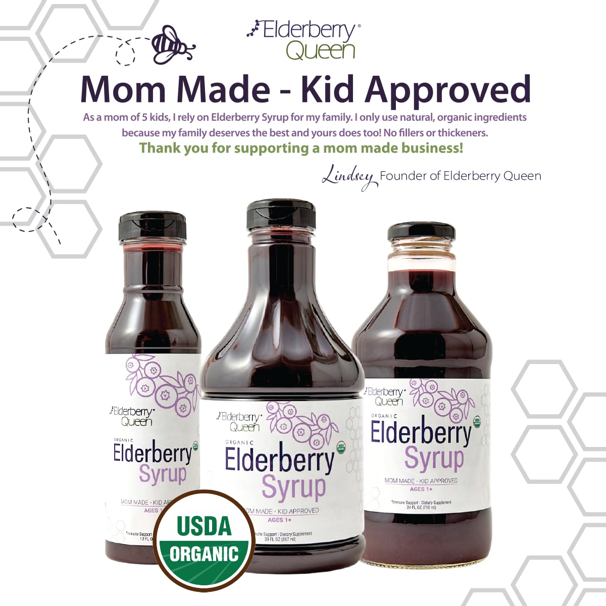 Uso cotidiano con Elderberry Queen, complemento cómodo para la familia.