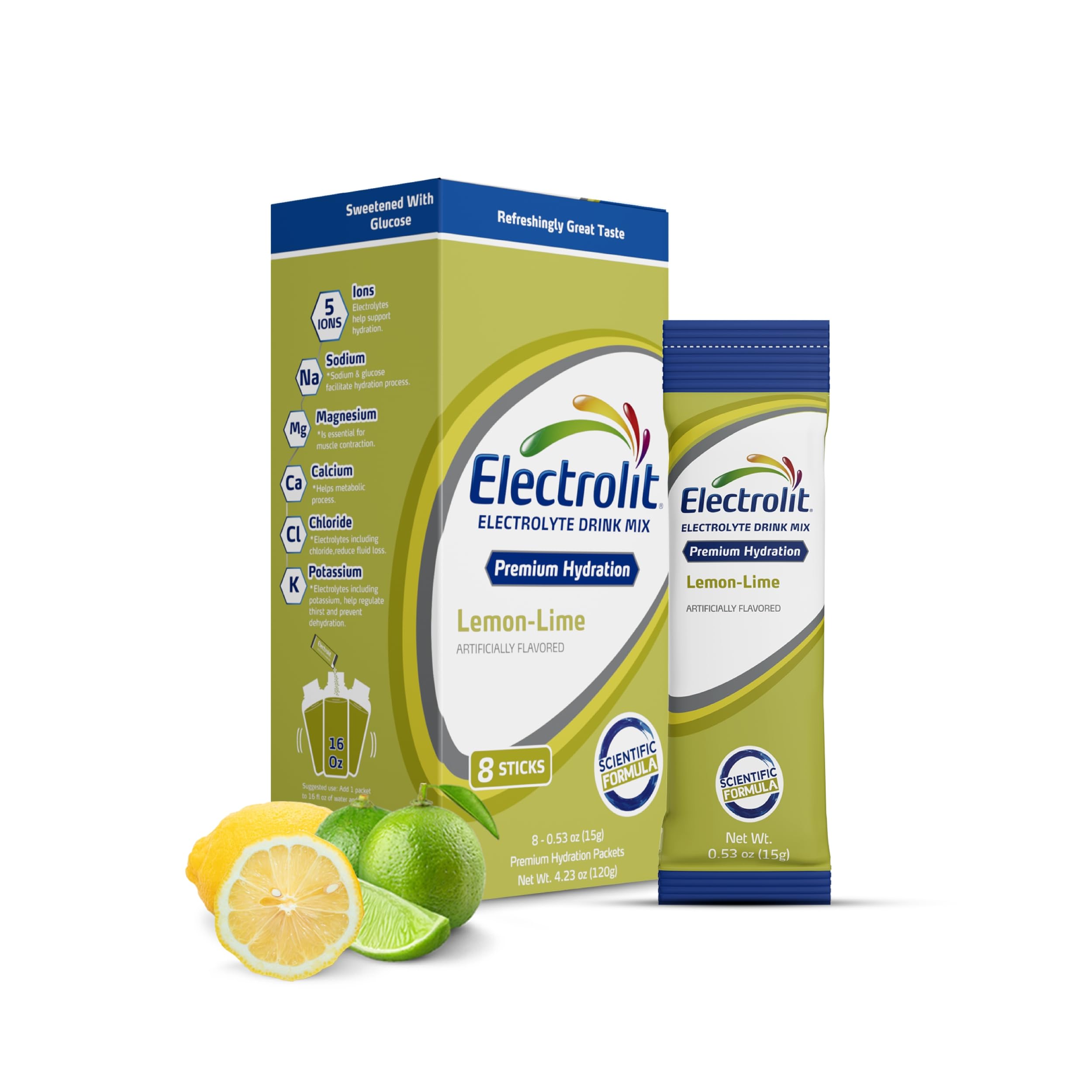 Electrolit limón-lima: paquete para hidratación rápida tras entreno.