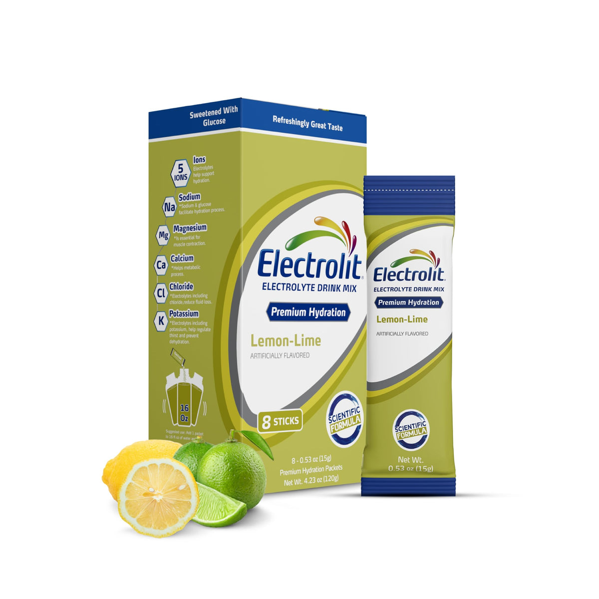 Electrolit limón-lima: paquete para hidratación rápida tras entreno.