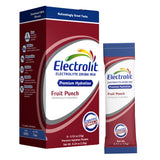 Electrolit sobres Fruta Punch para hidratación rápida en entrenamientos.