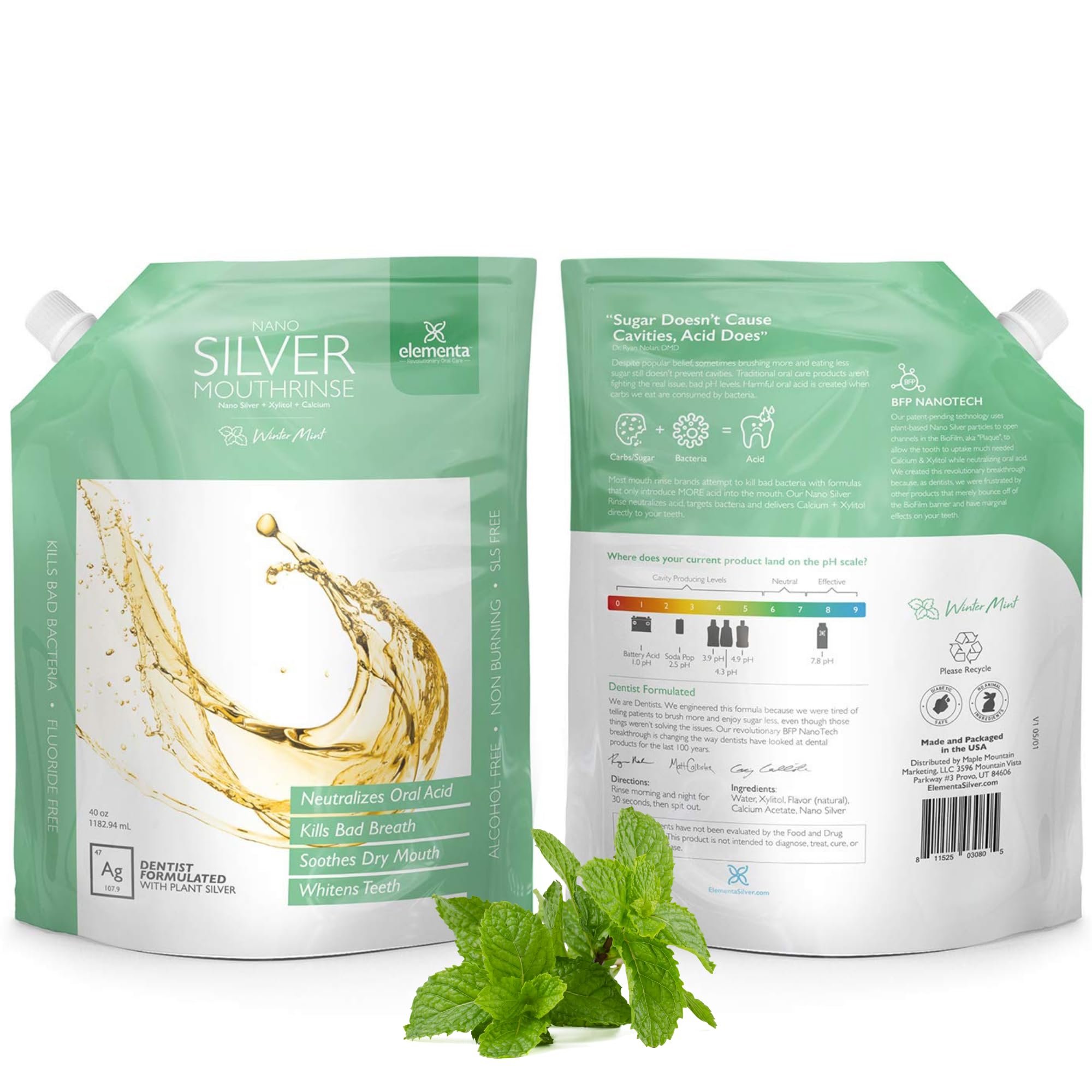 Elementa Essentials Silver Nano Enjuague Bucal: botella para uso diario