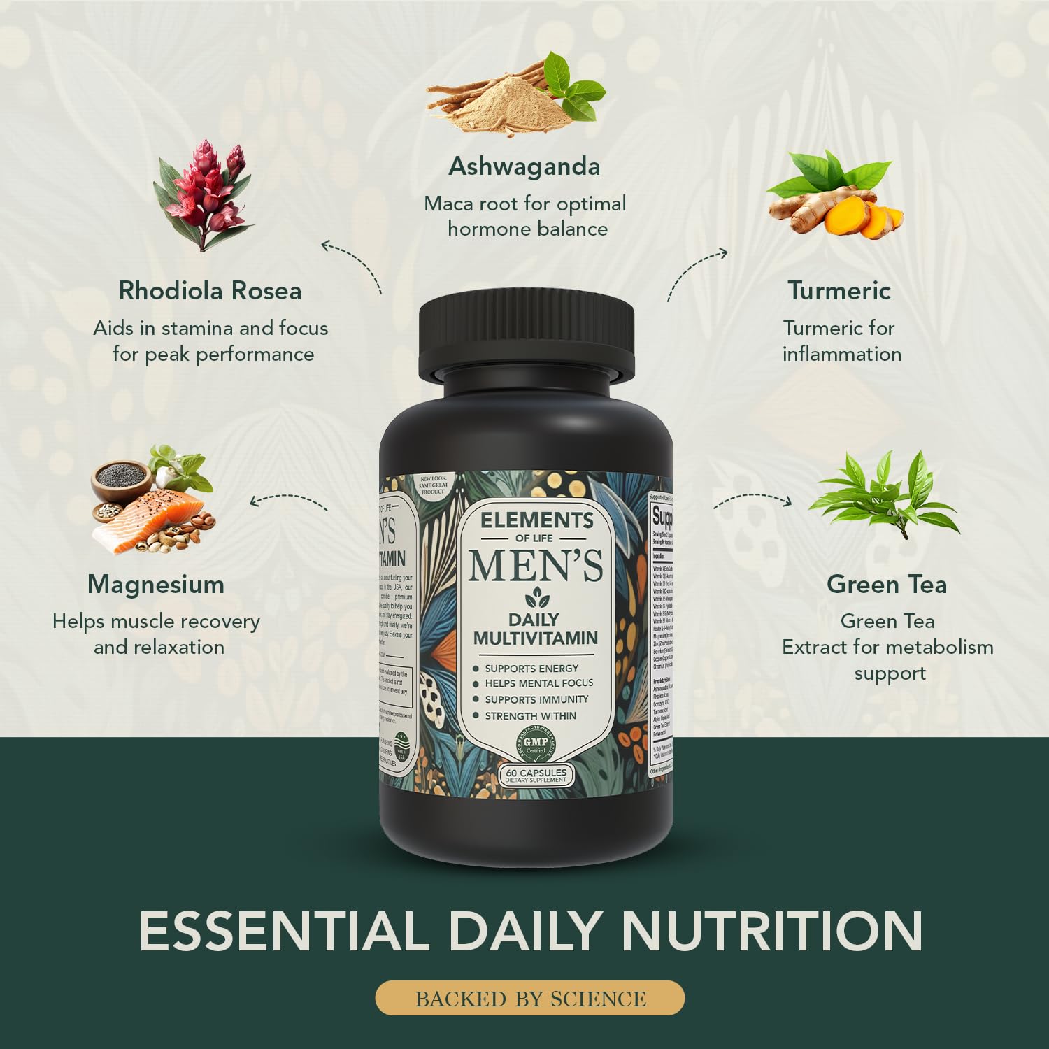 Elements of Life - Coenzima Q10 y resveratrol para apoyo antioxidante diario.