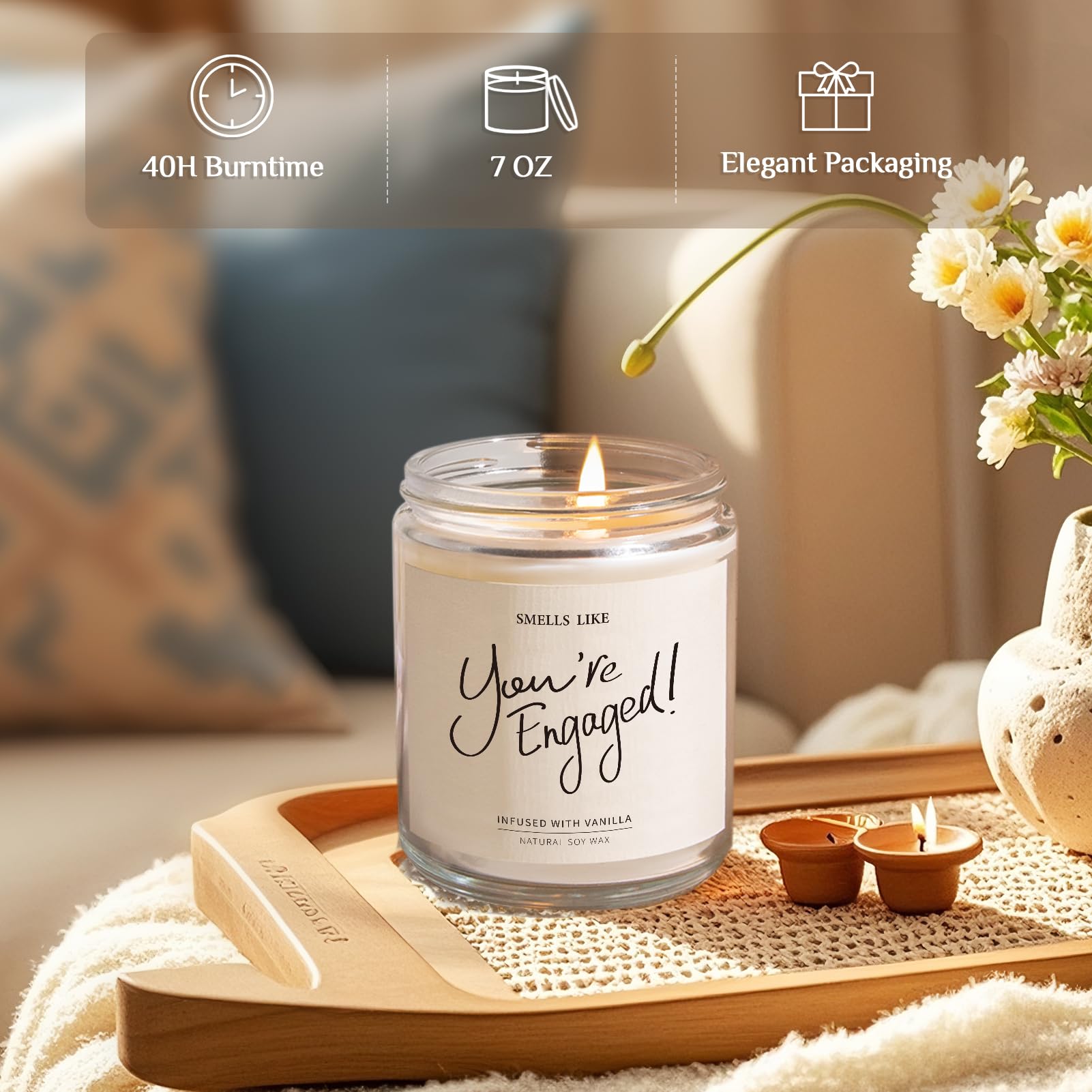 Regalo Elequaint con mensaje compromiso, perfecto para celebrar un nuevo capítulo