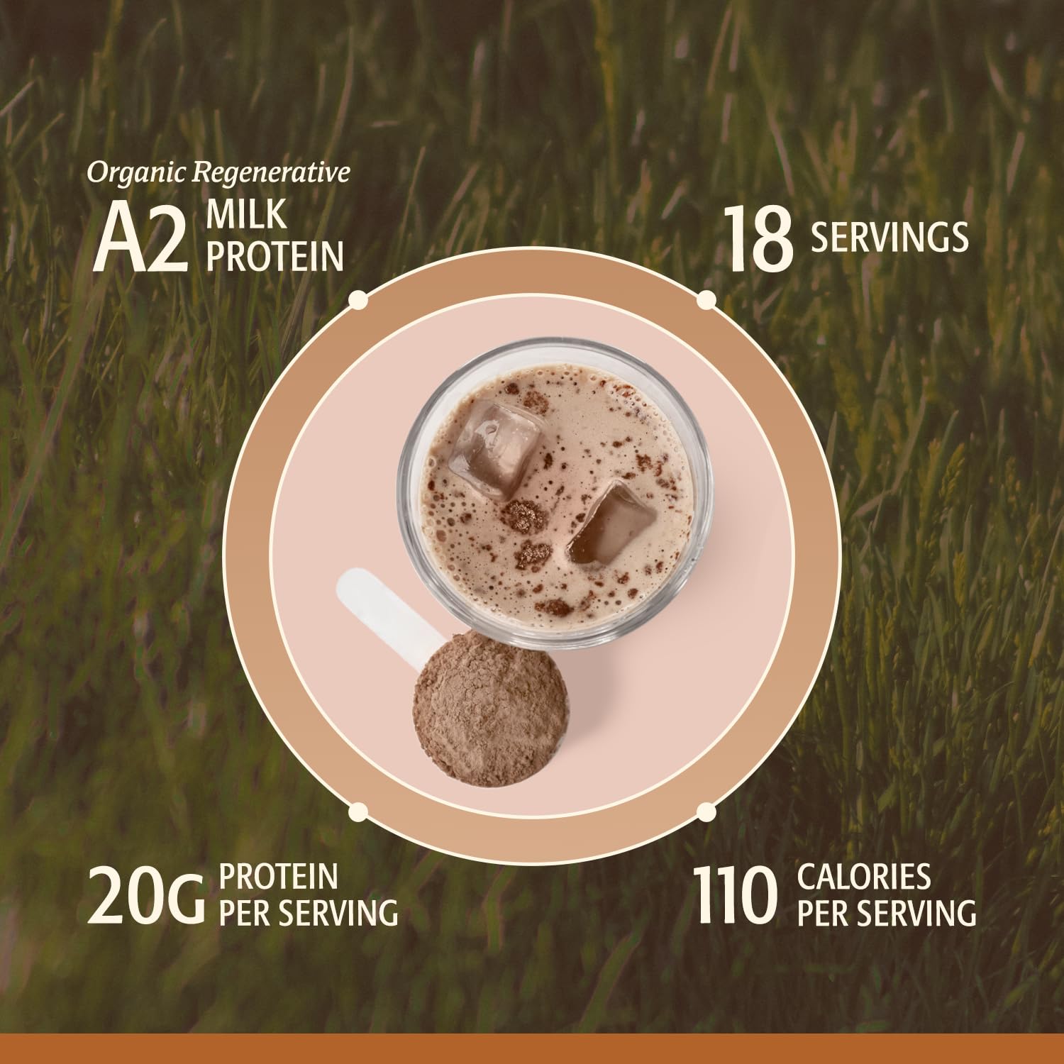 Mezcla ayurveda Elevate Organic con Shatavari y Ashwagandha para sabor chocolate.