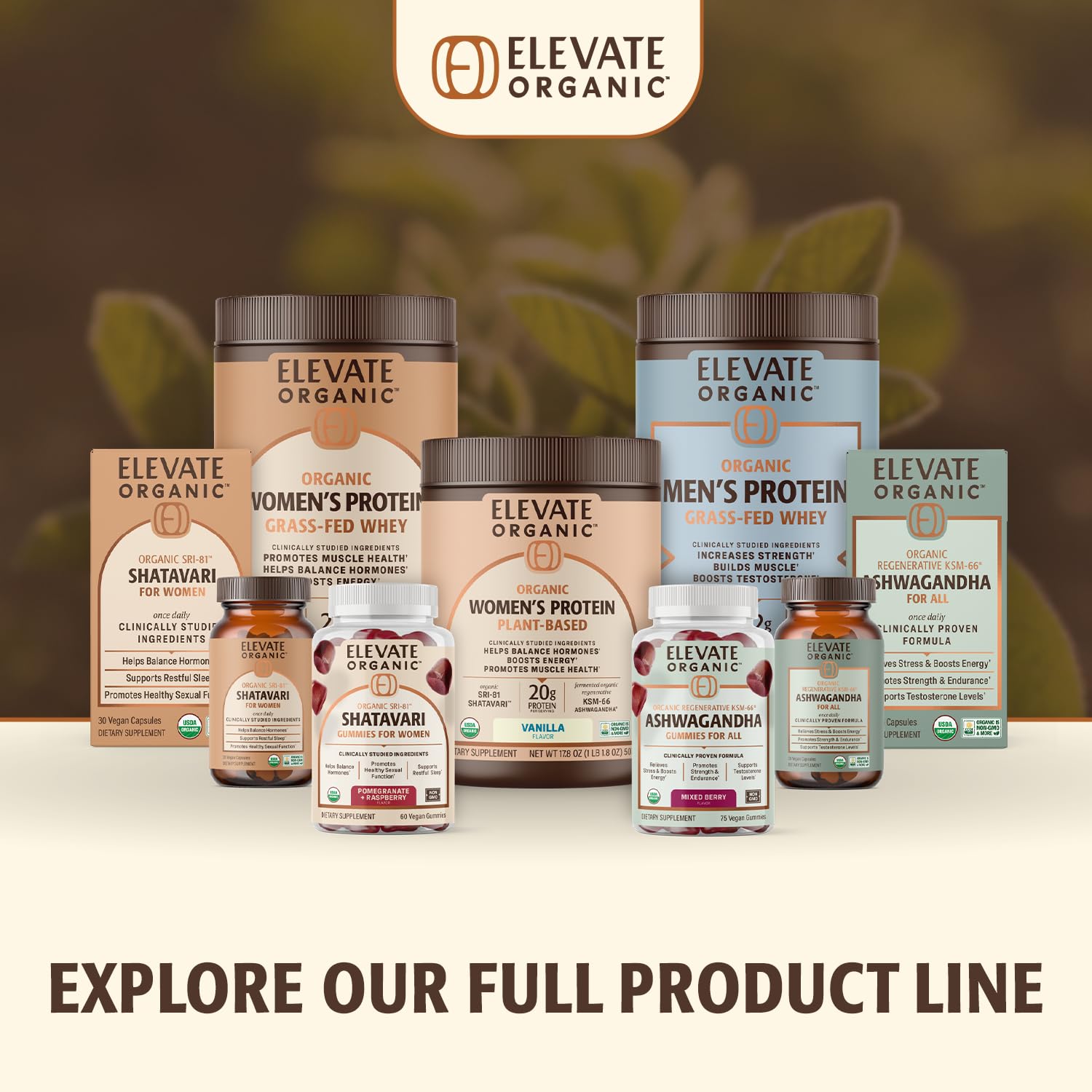 Momento de consumo Elevate Organic en taza para energía diaria.