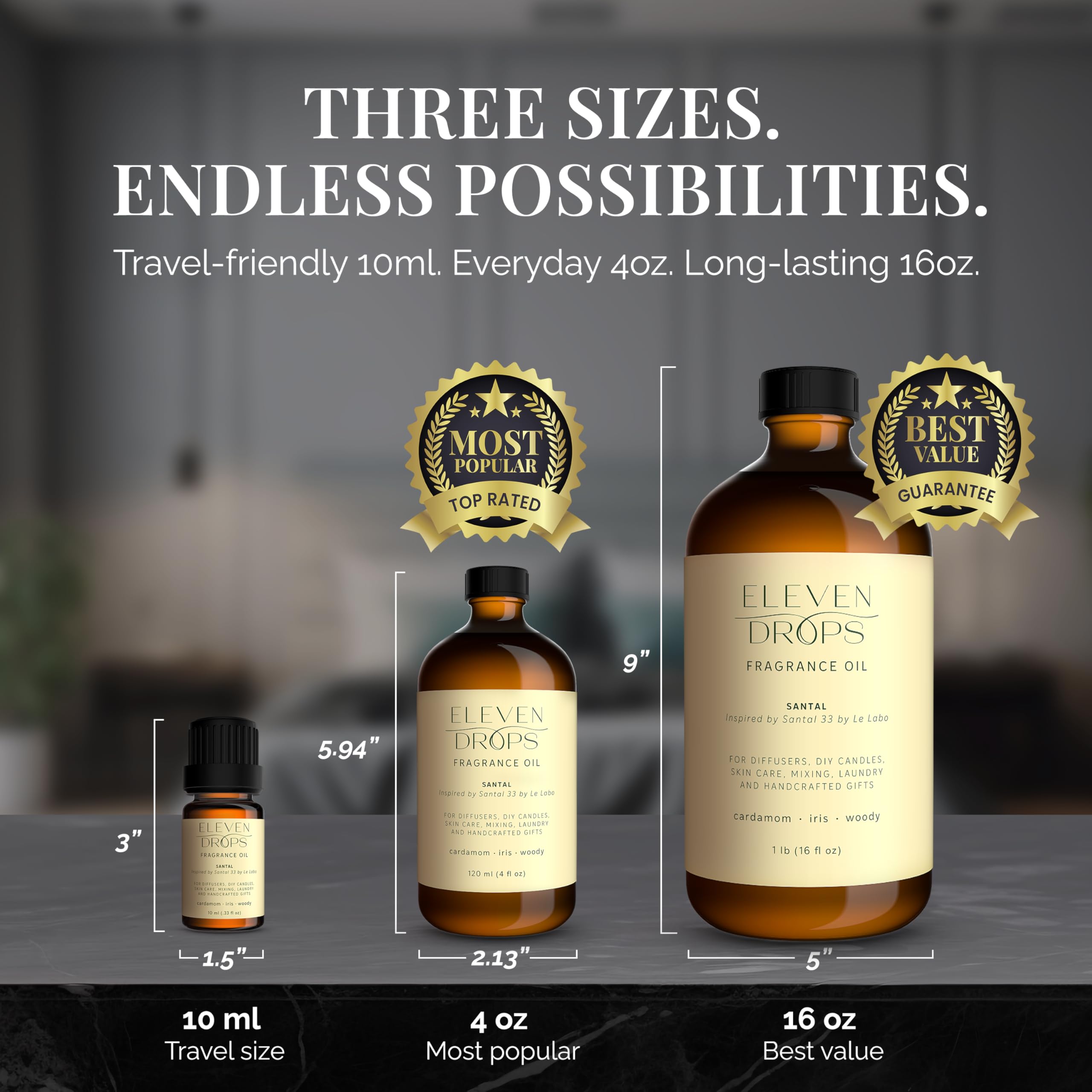 Spray ambiente Eleven Drops Santal, perfuma habitaciones fácilmente