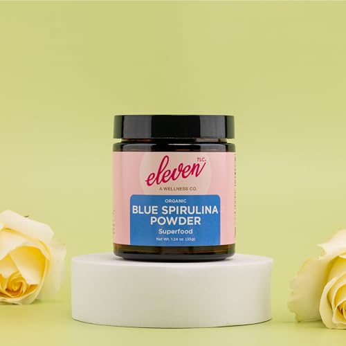 Eleven TLC Espirulina Azul en polvo, mezcla suave para batidos.