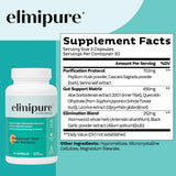Elimipure: mesa con productos para hábitos saludables y digestión.