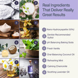 Sabores de manzanilla, vainilla, lavanda y menta para cepillado agradable