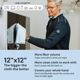Elite Screens paño microfibra para pantallas azul, limpieza suave y sin rayas