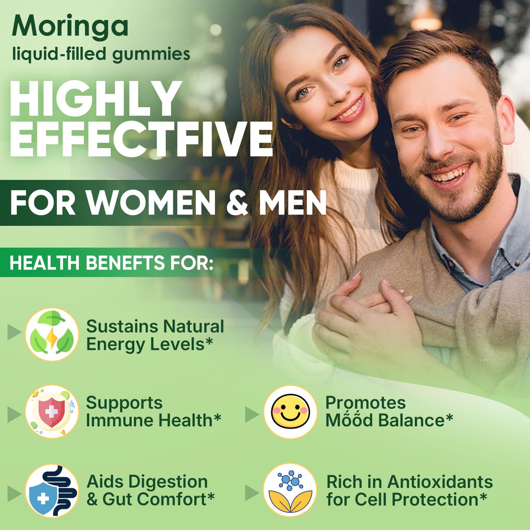 Gomitas Moringa de ELLAMENTZ, empaque sostenible para consumo responsable.