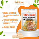Ellie's Best Mane de León polvo, ideal para batidos.
