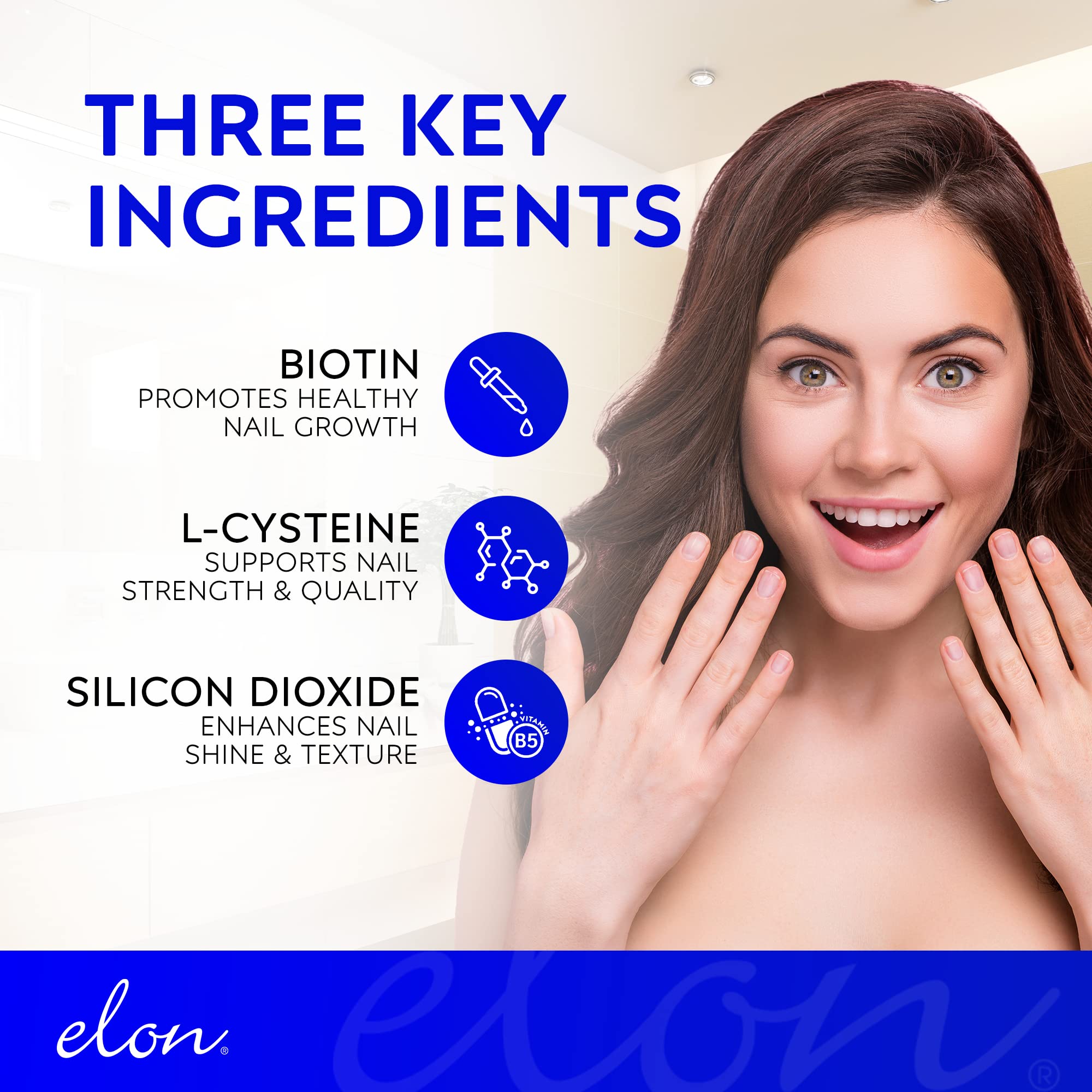 Cápsulas de Elon Matrix Plus 3000 para nutrición de uñas desde adentro.