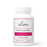 Elon Matrix Plus 3000 frasco de vitaminas para crecimiento y fortalecimiento de uñas.