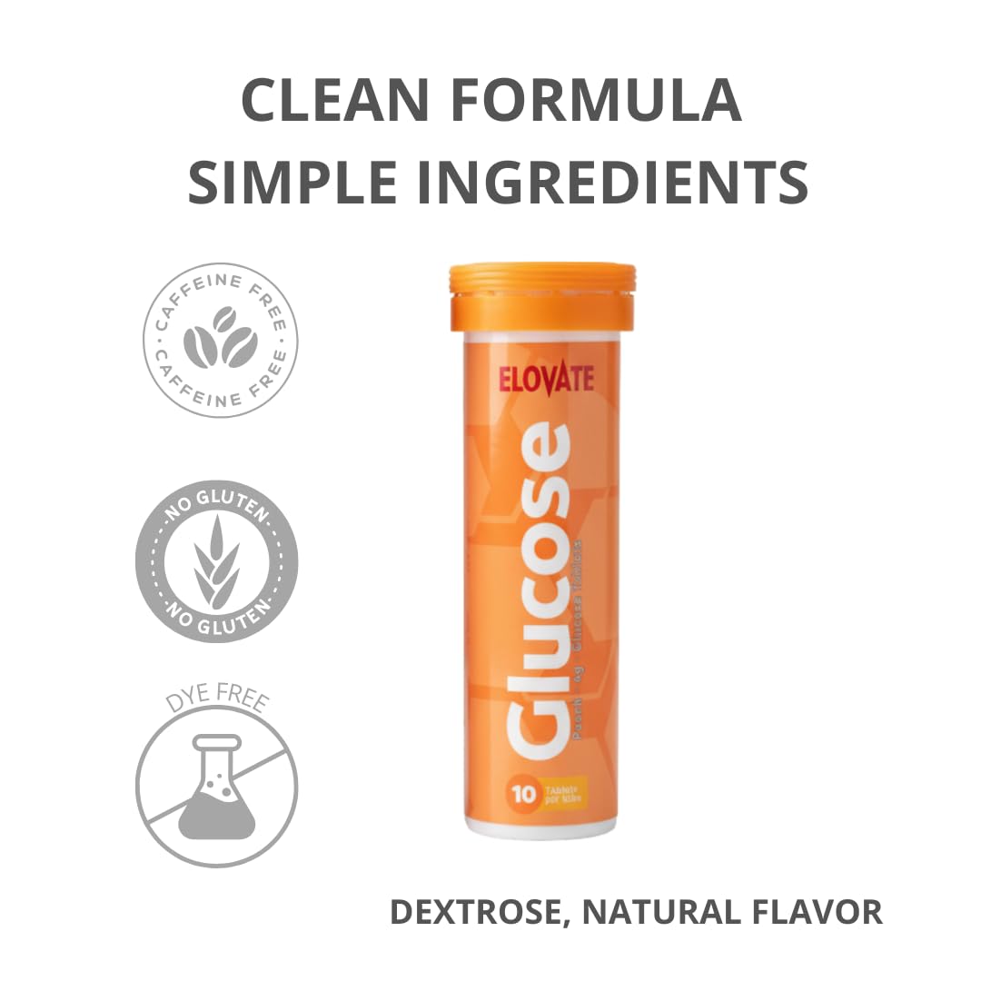 Tabletas ELOVATE glucosa frambuesa sin gluten