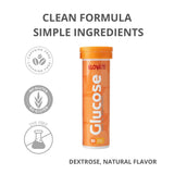 Tabletas ELOVATE glucosa frambuesa sin gluten