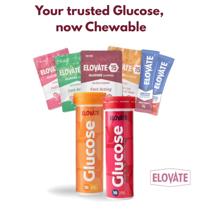 ELOVATE tabletas glucosa frambuesa para uso diario
