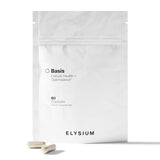 ELY-SIUM Basis NAD: botella para energía celular y bienestar diario.