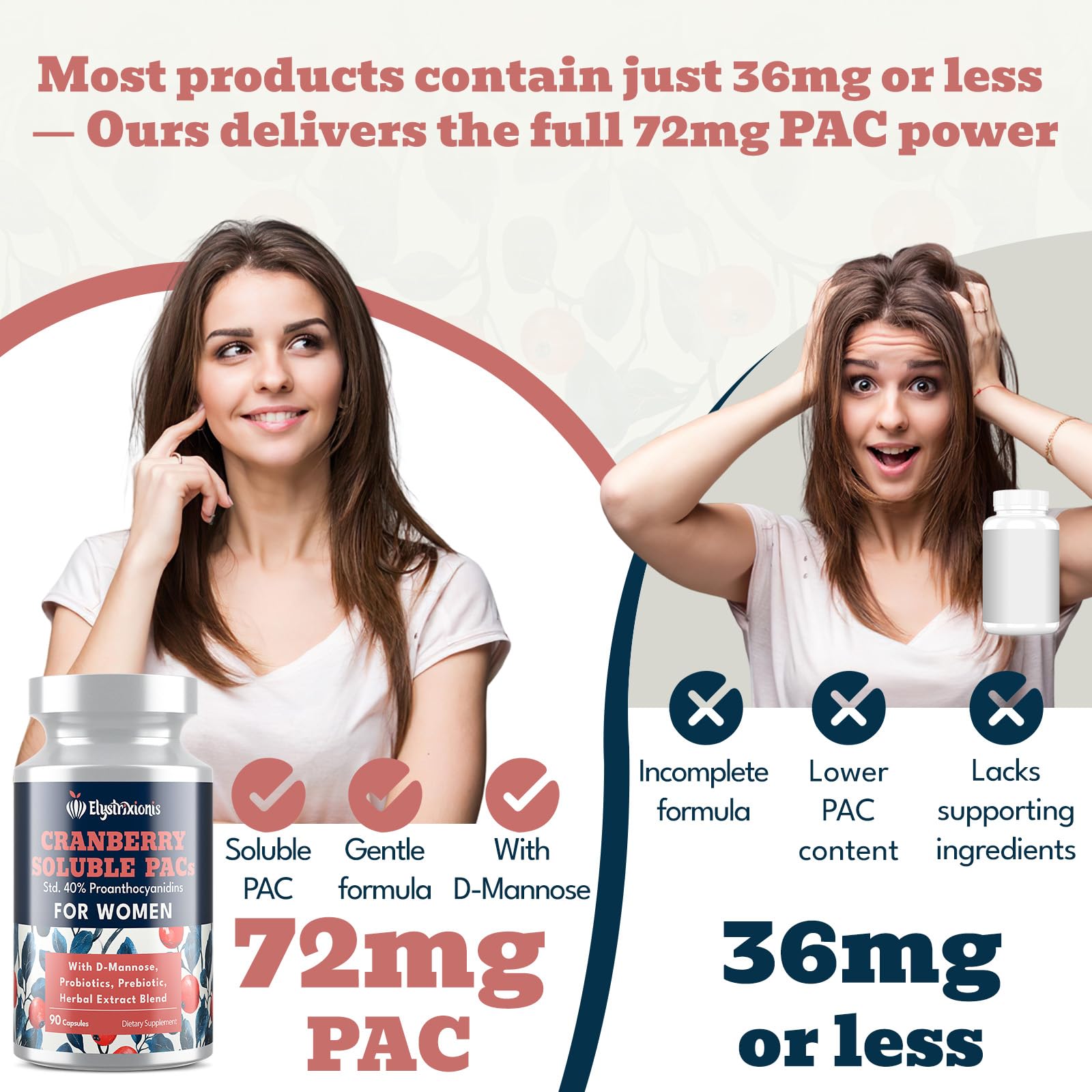 Mezcla de probióticos y prebióticos con cranberry para equilibrio intestinal
