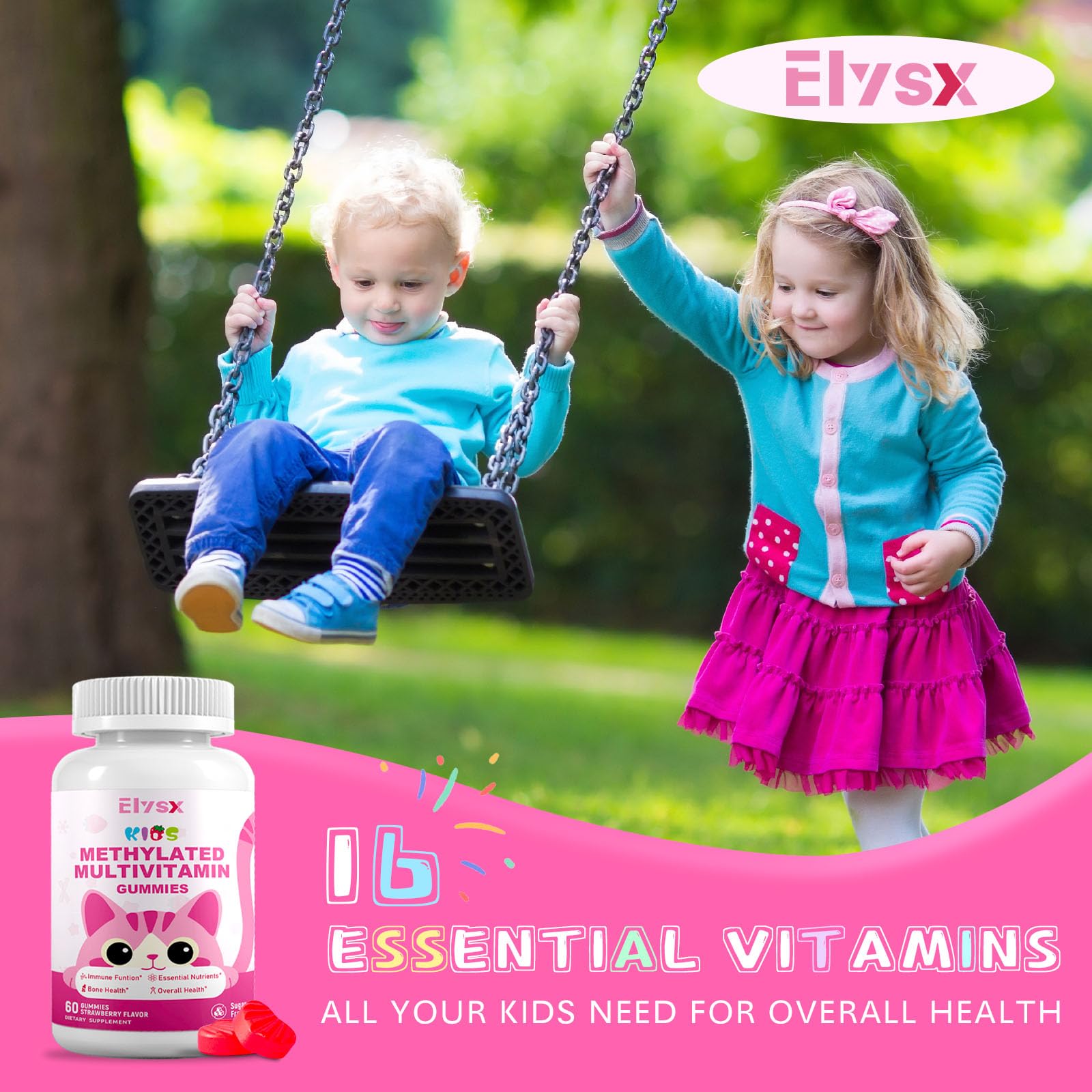 Sabor natural a fresa de Elysx, agradable para niños