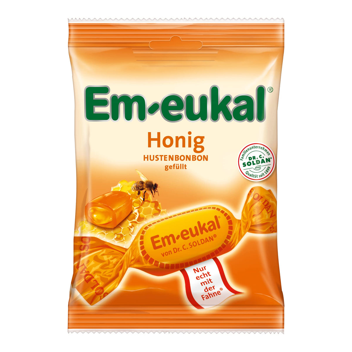 Em-eukal caramelos garganta miel 75 g, alivio suave durante el día