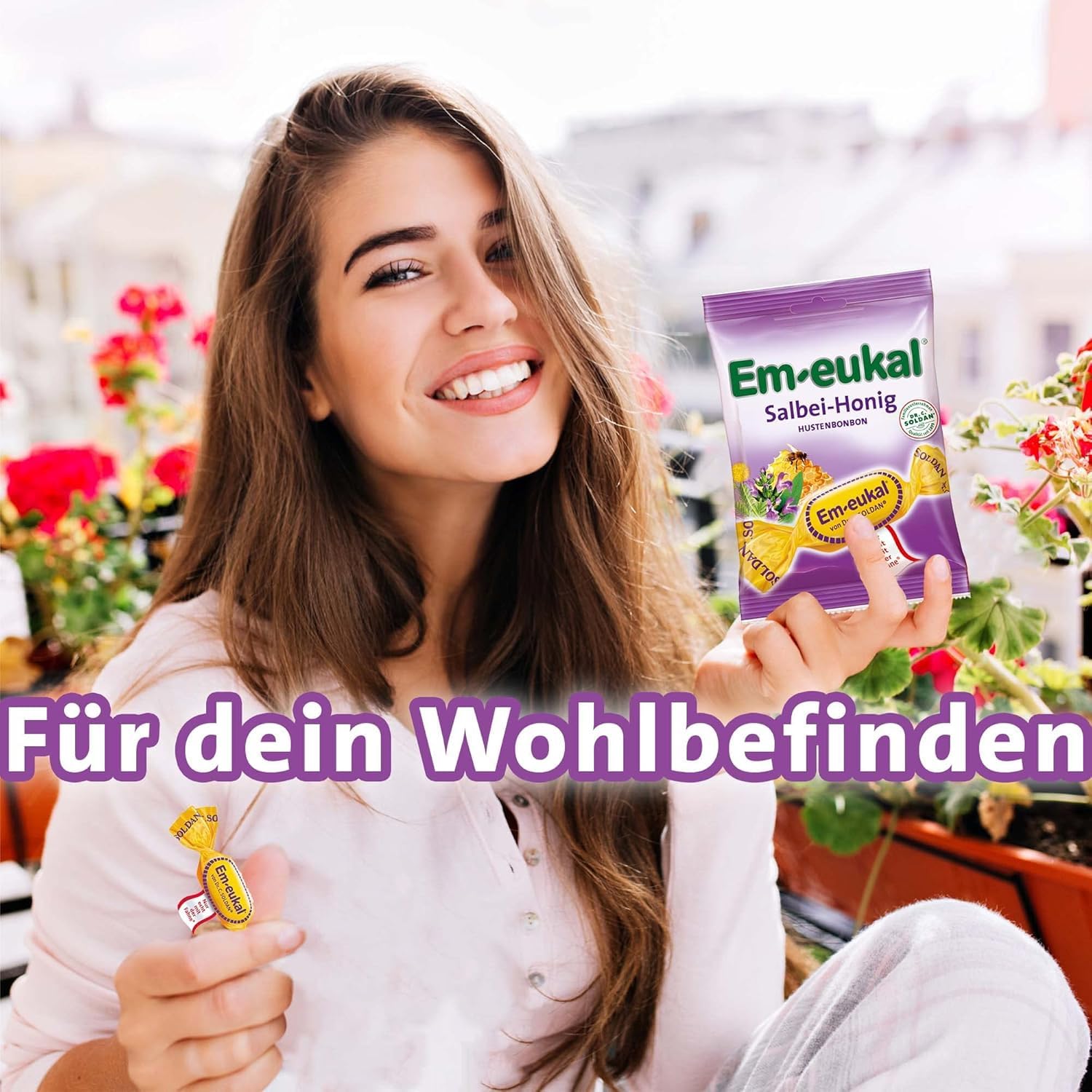 Em-eukal Salvia-Miel azucarado empaque detalle: presentación de marca y calidad