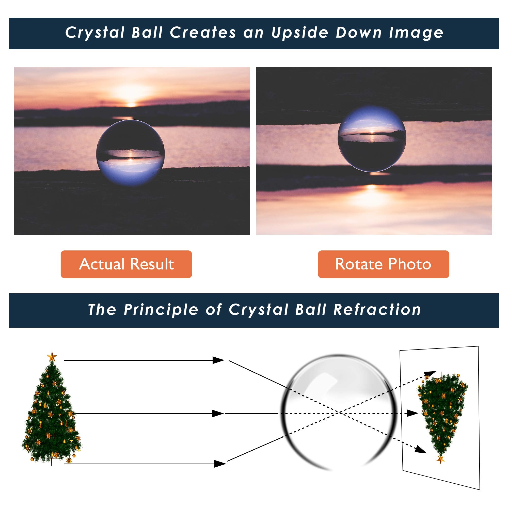 EMART bola cristal fotografía-perspectiva, aporta reflejos nítidos y nueva perspectiva.