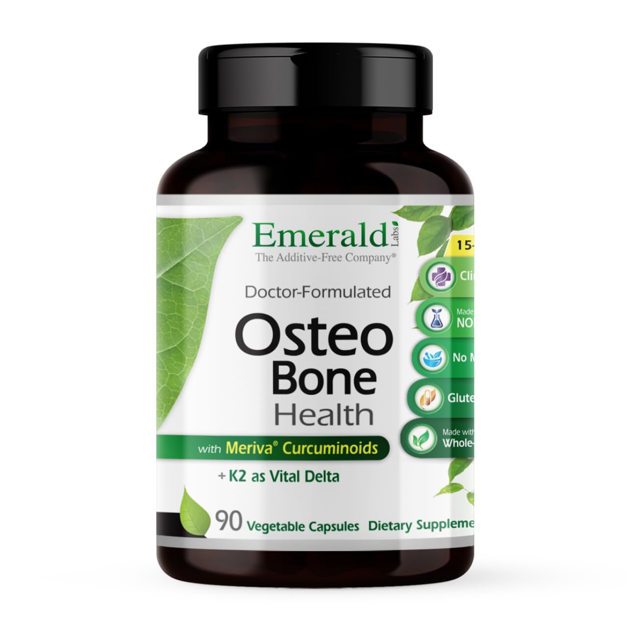 EMERALD LABS Osteo: botella de cápsulas para apoyo óseo diario