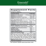 EMERALD LABS Osteo: etiqueta frontal destacando vitaminas clave