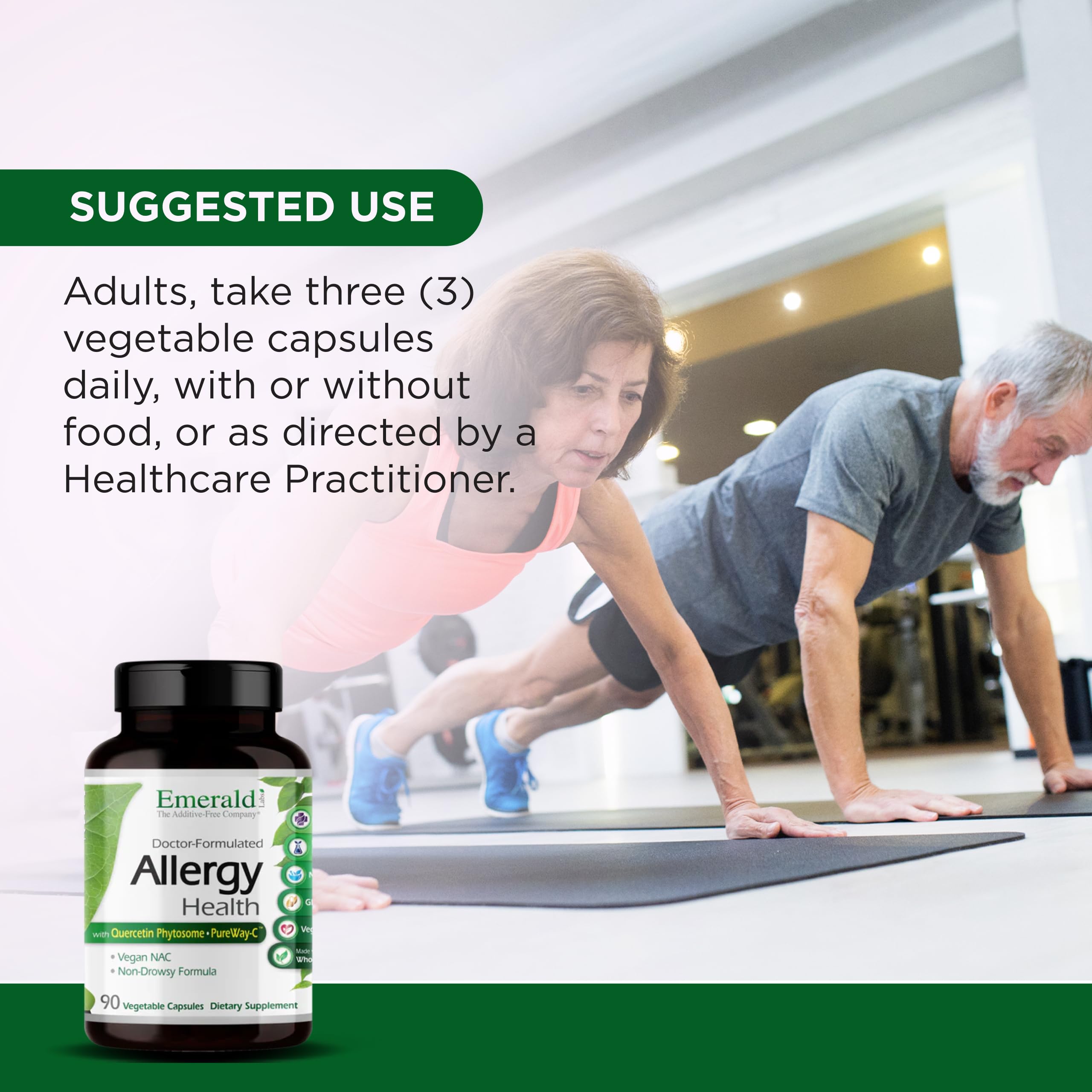 EMERALD LABS Allergy Health: bromelina suave para apoyar la digestión y la comodidad.