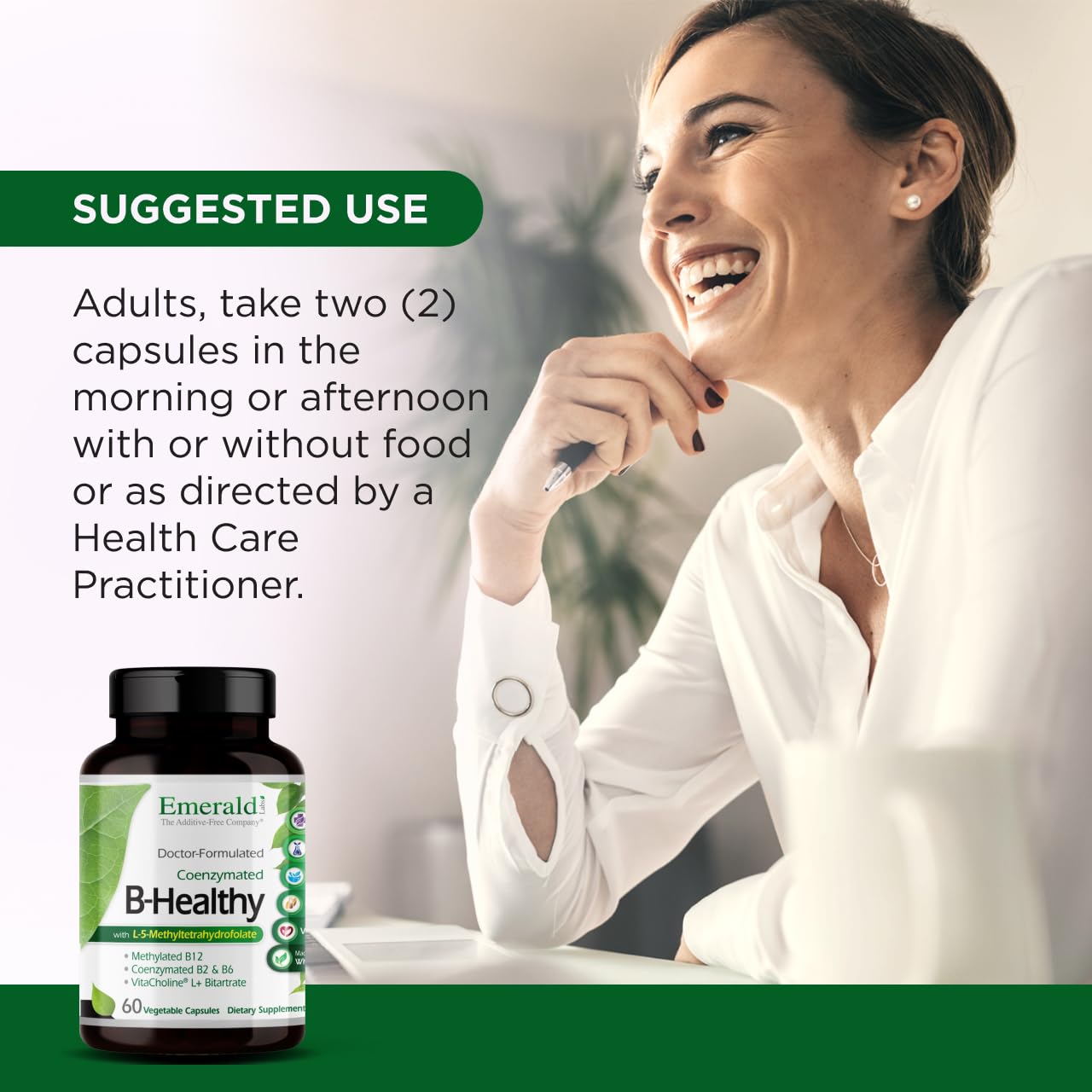EMERALD LABS B-Healthy sin alérgenos, apto para dietas veganas