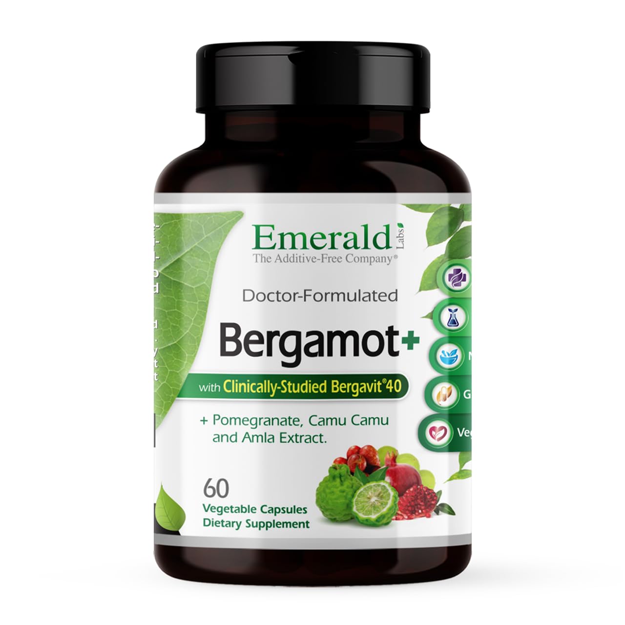 EMERALD LABS Bergamot+ cápsulas vegetales, apoyo al metabolismo
