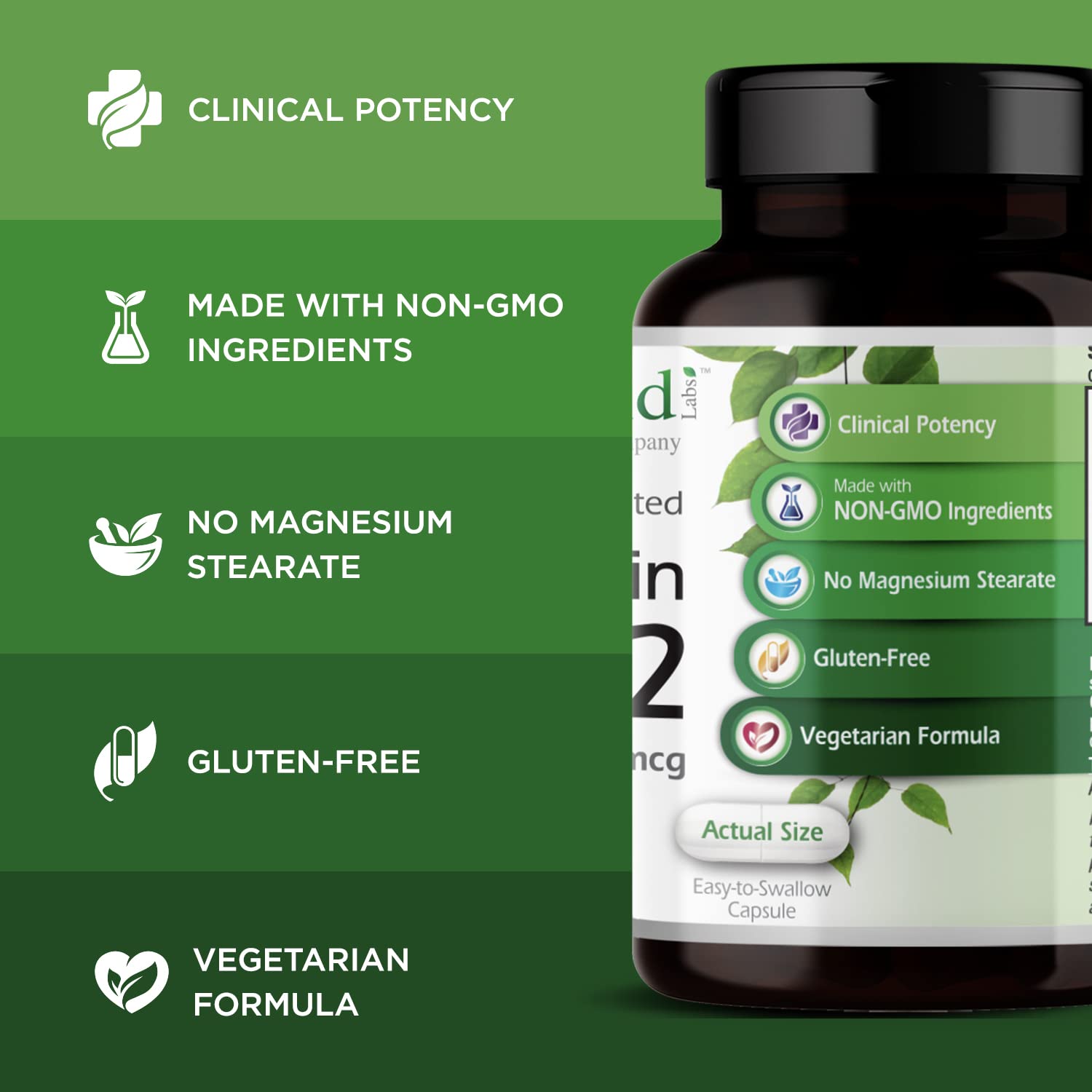 EMERALD LABS cápsulas vegetales sin gluten para salud ósea