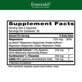 Cápsulas de Cerebral Calm de Emerald Labs, formato vegetariano para bienestar mental.