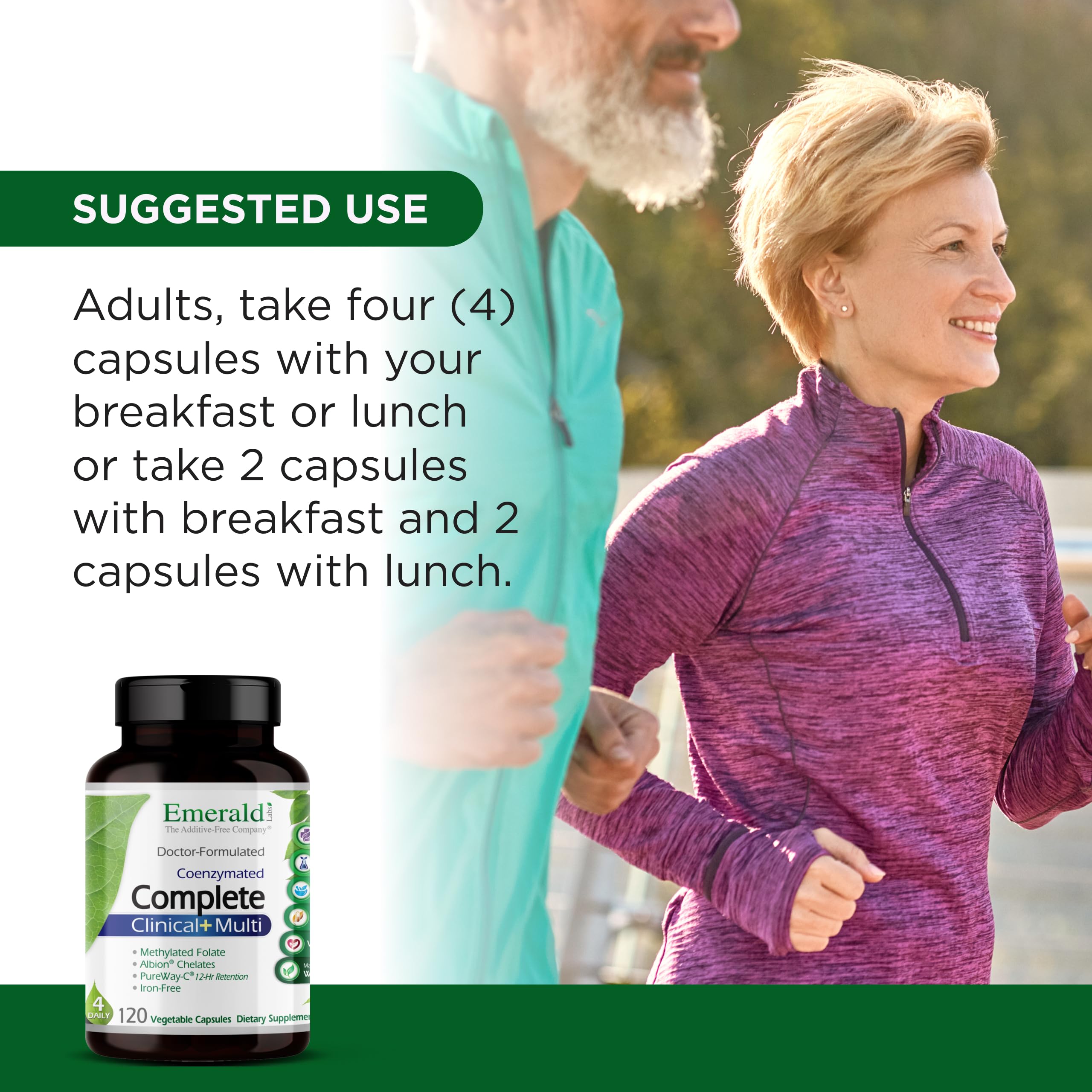Emerald Labs Complete Clinical Multi, cápsulas-vegetales: opción de suplemento sin soja para inmunidad.