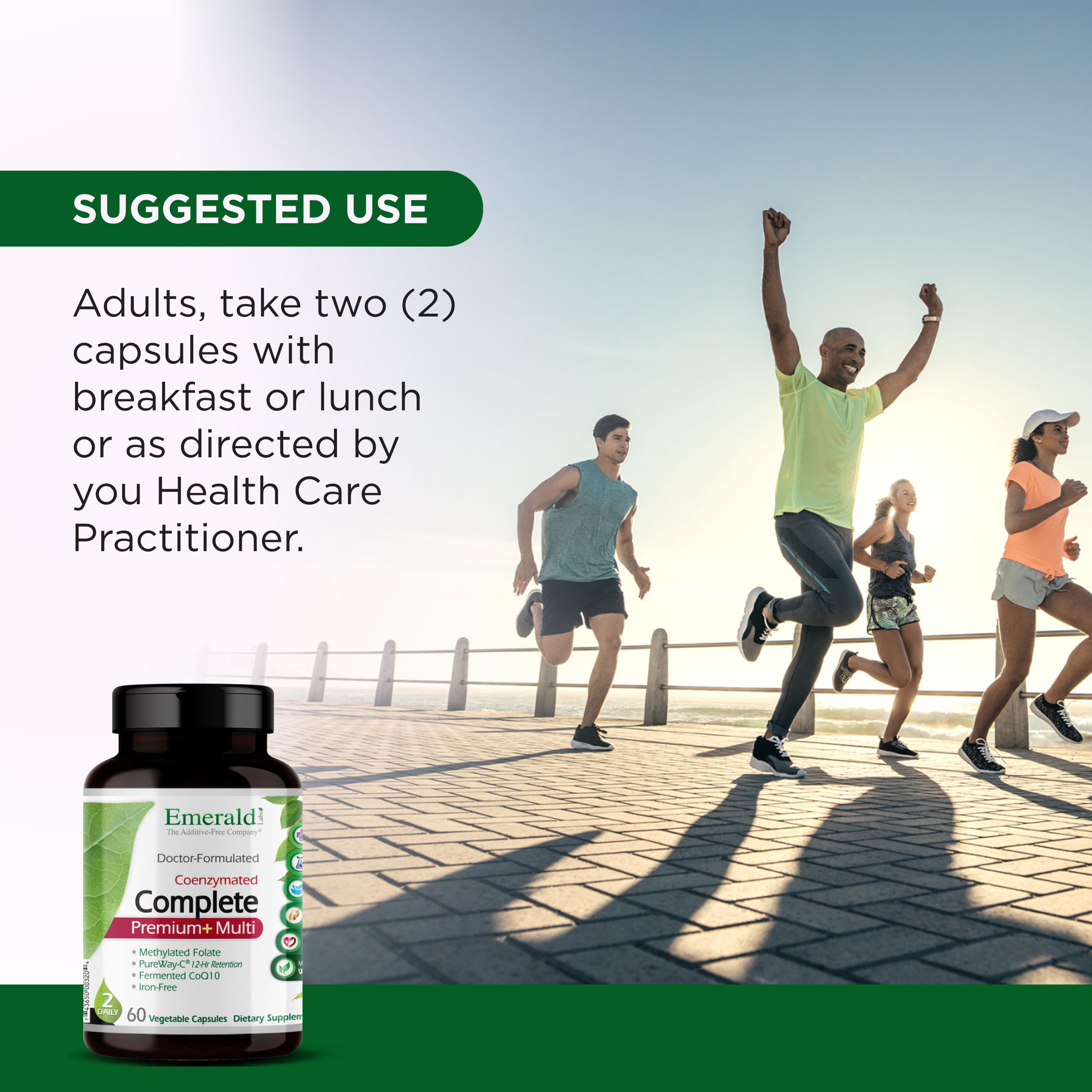 EMERALD LABS Complete Premium Multi, PureWay-C con liberación de vitamina C durante 12 horas.