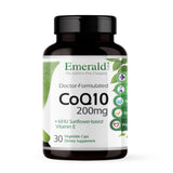 EMERALD LABS CoQ10 200 mg — botella de cápsulas para apoyo cardiovascular