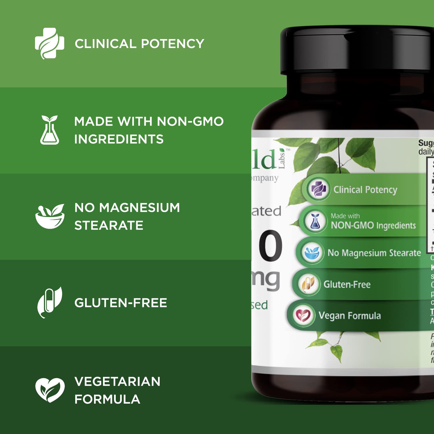 EMERALD LABS CoQ10 200 mg — envase compacto para guardar fácilmente
